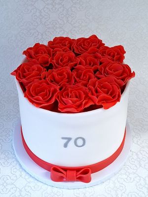 Rózsabox torta szülinapra